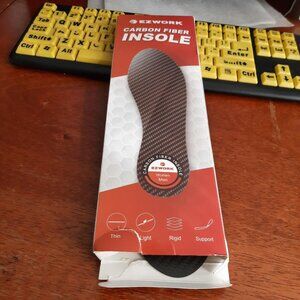 NEW BOX ! Ezwork Carbon Fiber Insole Black 1Pair  Women 10-10.5/Men 9-9.5